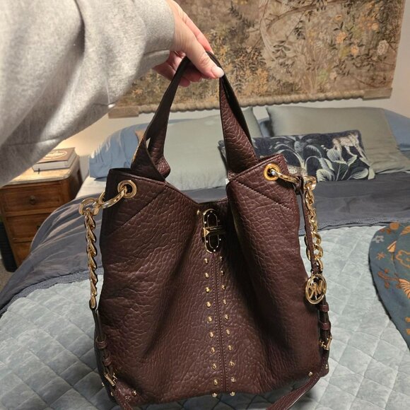 Michael Kors Uptown Astor Legacy Large Leather Shoulder Tote Bag - Picture 6 of 6